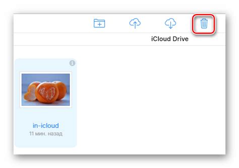 Шаг 9: Для удаления файла из iCloud Drive, свайпните его влево и нажмите на кнопку "Удалить"