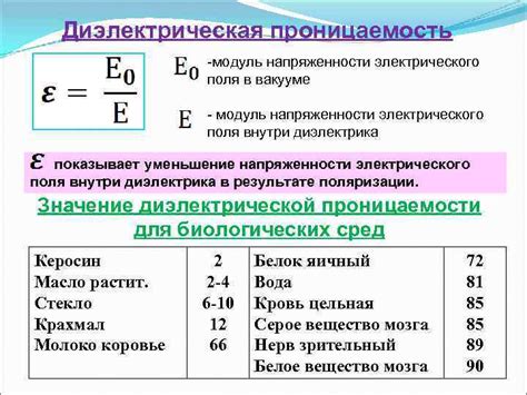 Электрические свойства и размеры материала