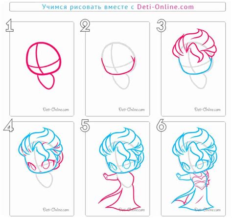 Эльза Exe: подробная инструкция рисования
