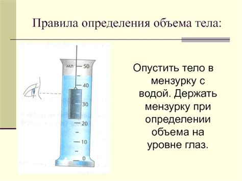 Эффективность определения объема тела под водой и практическое применение методов