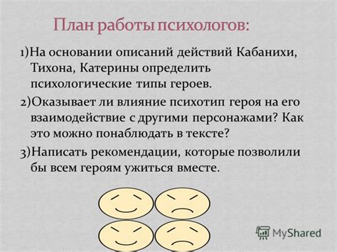  Взаимодействие Катерины с другими персонажами 