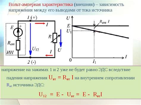  Внутреннее сопротивление и потери напряжения 