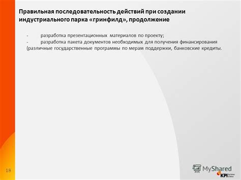  Правильная последовательность действий 