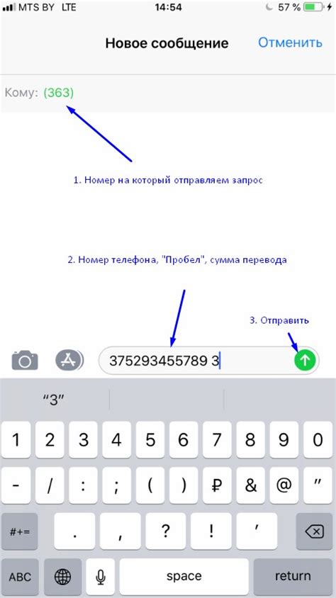 SMS-сообщение с балансом